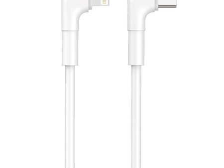 Maxlife USB-C til Lightning Vinklet Kabel 27W - 1m - Hvid Online