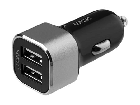 Deltaco 17W Biloplader 2 x USB-A - Sort Fashion