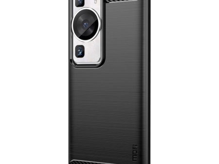 Huawei P60 Pro Mofi Brushed Carbon Fiber Fleksibelt Plastik Cover - Sort Supply