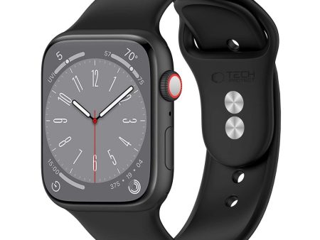 Apple Watch (38 40 SE 41 42mm) Tech-Protect Silikone Urrem - Black Cheap