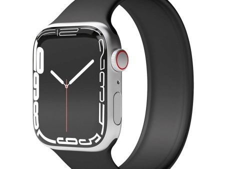 Apple Watch (38 40 SE 41 42mm) Vonmählen Solo Loop Large Silikone Rem - Sort Sale