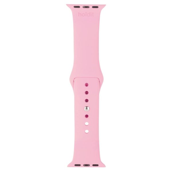 Apple Watch (38 40 SE 41 42mm) Holdit Silikone Rem - Pink Fashion