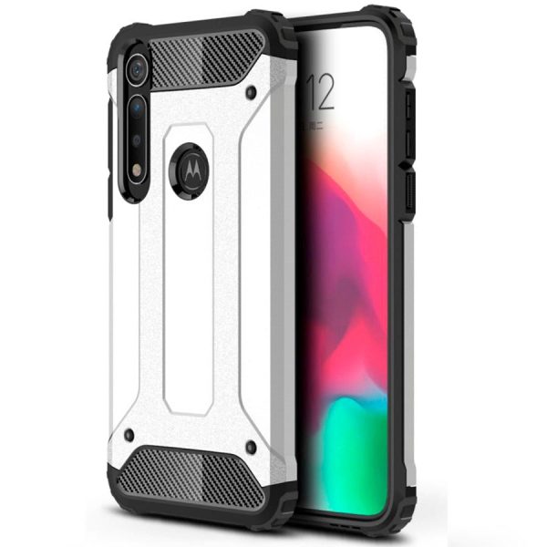 Motorola Moto G8 Plus Armor Guard Hard Case Cover - Sølv For Cheap