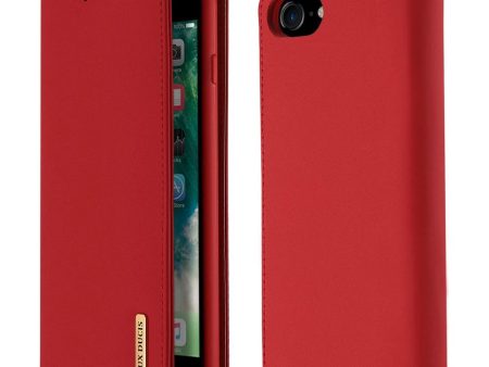 iPhone SE (2022   2020)   8   7 DUX DUCIS Læder Cover - Rød on Sale