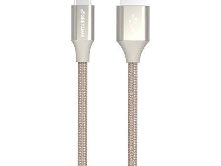 GreyLime Braided (3A 15W) USB-C Kabel 2 m. - Beige Supply