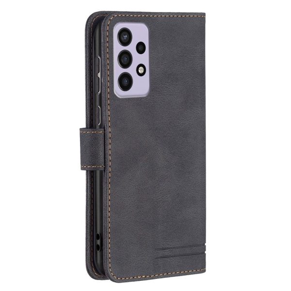 Samsung Galaxy A73 (5G) BINFEN Blødt Læder Cover m. Pung - Udvendig Magnetflap - Sort Discount