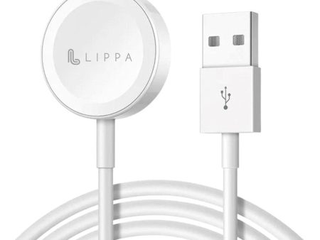 Lippa Apple Watch Magnetisk Trådløs Oplader - 5W - 1m. - Hvid Online