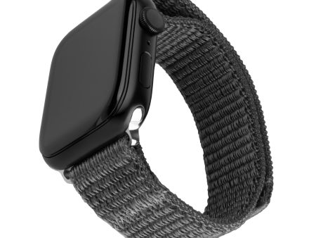 Apple Watch (38 40 SE 41 42mm) Fixed Nylon Rem - Mørkegrå on Sale