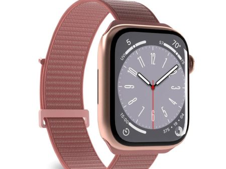 Apple Watch (38 40 SE 41 42mm) PURO SPORT Nylon Rem - Lyserød Fashion