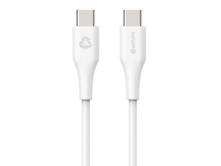 eSTUFF INFINITE USB-C til USB-C Kabel 60W 0,5 m - 100% Genbrugsplastik - Hvid Online Sale