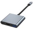 Tech-Protect V1 3in1 USB-C Multiport Hub - USB-A   USB-C   HDMI - Grå Cheap