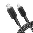 Anker 322 USB-C - Lightning Kabel 60W PD m. Nylon 1.8 Meter - Sort on Sale