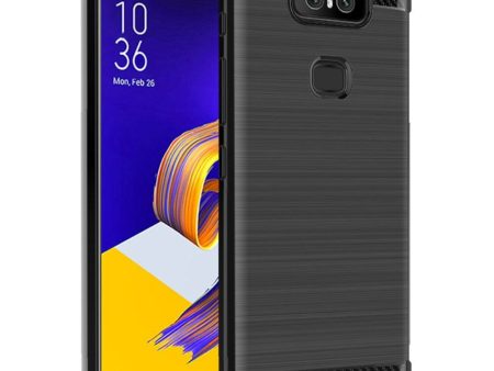 Asus Zenfone 6 (ZS630KL) IMAK Carbon Fiber Plastik Cover Sort Online