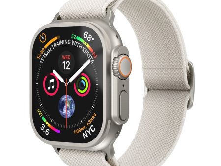 Apple Watch (38 40 SE 41 42mm) Vonmählen Classic Nylon Loop Rem - Cream Hot on Sale