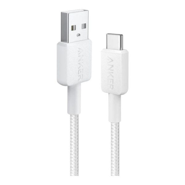 Anker 322 USB-C Kabel 15W m. Nylon 1.8m - Hvid on Sale