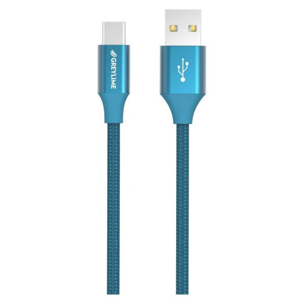 GreyLime Braided (3A 15W) USB-C Kabel 2 m. - Blå Online now