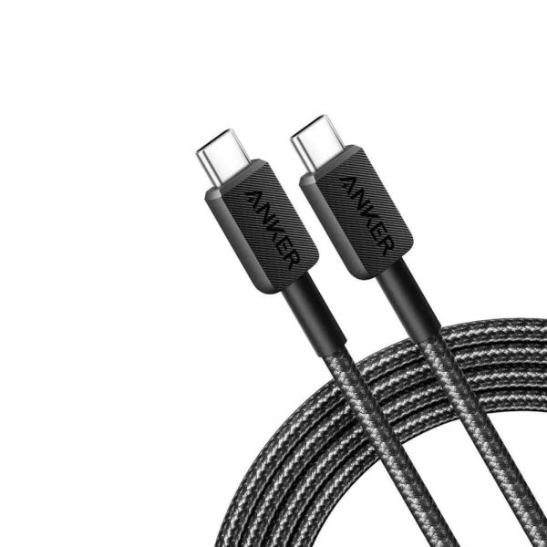 Anker 310 USB-C - USB-C Kabel 240W m. Nylon 1.8 Meter - Sort Fashion