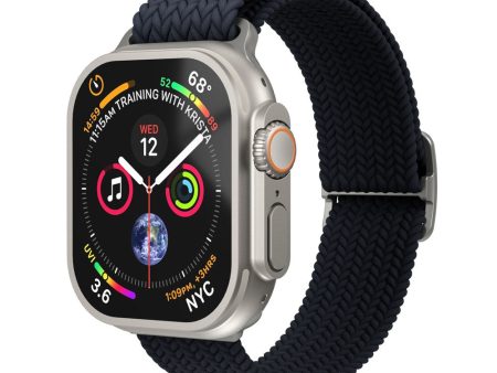 Apple Watch (38 40 SE 41 42mm) Vonmählen Woven Loop Nylon Rem - Navy Hot on Sale