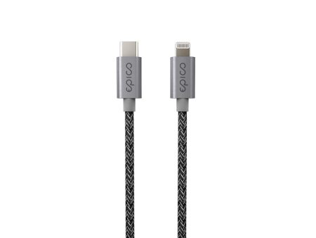 Epico Braided USB-C til Lightning Kabel PD 60W - 1.2m - Grå on Sale