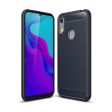 Huawei Y6   Y6s (2019) Brushed Carbon Fibre TPU Plast Cover Mørkeblå on Sale