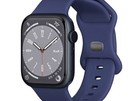 Apple Watch (38 40 SE 41 42mm) Epico Silikone Rem - Blå For Discount