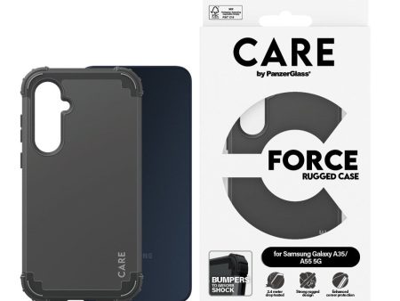 CARE by PanzerGlass Samsung Galaxy A35 (5G)   A55 (5G) Fashionable FORCE Case - MagSafe Kompatibel - Sort Hot on Sale