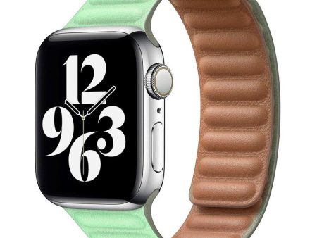 Apple Watch (38 40 SE 41 42mm) Lippa Magnetisk Læder Rem - Turkis Hot on Sale