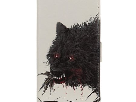 Alcatel 1S (2020) Læder Cover m. Pung Ulv For Discount