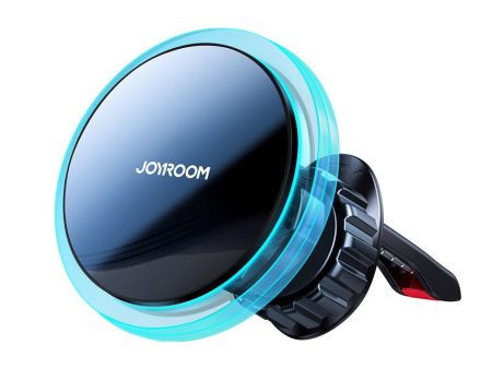 Joyroom Magnetisk Mobilholder m. 15W Trådløs Opladning - Ventilationsanlæg - MagSafe Kompatibel - Sort Online Hot Sale