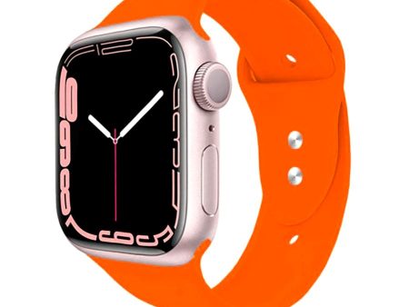 Apple Watch (42 44 SE 45 46 49mm) Tech-Protect Icon Band Silikone Rem - Orange Online Hot Sale