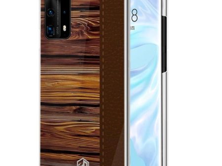 Huawei P40 Pro Pinwuyo Wood Grain Style Cover - Brun Online Hot Sale