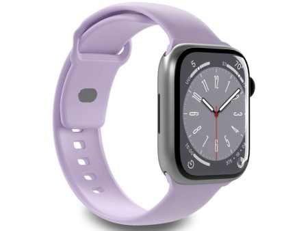 Apple Watch (42 44 SE 45 46 49mm) Puro ICON Silicone Urrem - Lilla Online Hot Sale