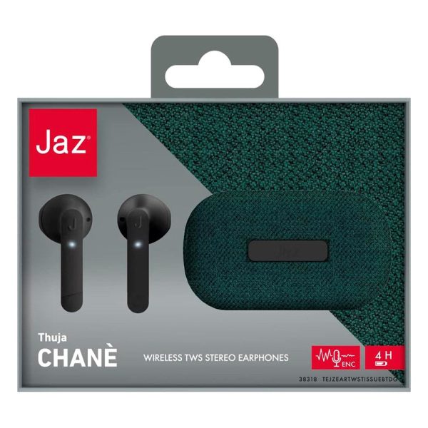 Jaz Chané True Wireless In-Ear Bluetooth Høretelefoner - Grøn Stof Cheap