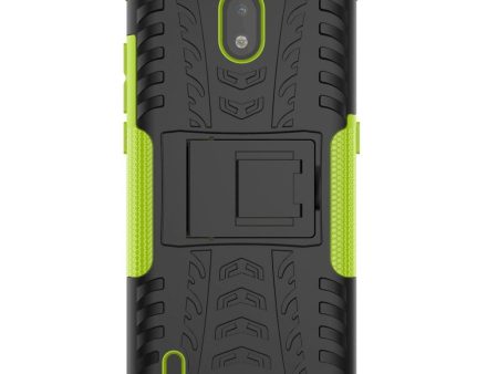 Nokia 1.3 Cool Tyre Håndværker Cover m. Stander - Sort   Grøn Cheap