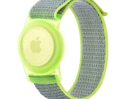 Apple Airtag Rem til Børn - Tech-Protect Nylon - Lime Online Sale