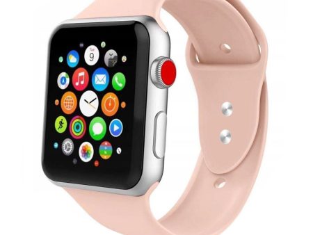 Apple Watch (38 40 SE 41 42mm) Tech-Protect Icon Band Silikone Rem - Lyserød Discount