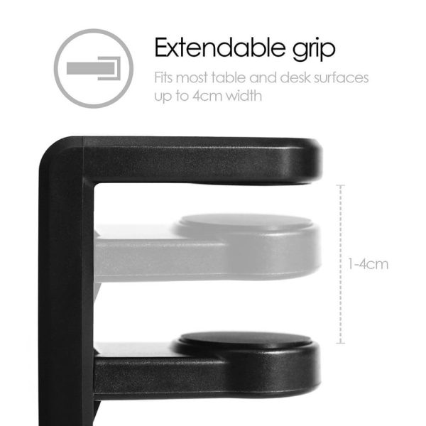 Desire2 Tidy Justerbar Holder til Headset - Sort Online Sale