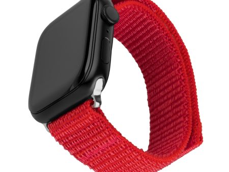 Apple Watch (38 40 SE 41 42mm) Fixed Nylon Rem - Rød Online Hot Sale