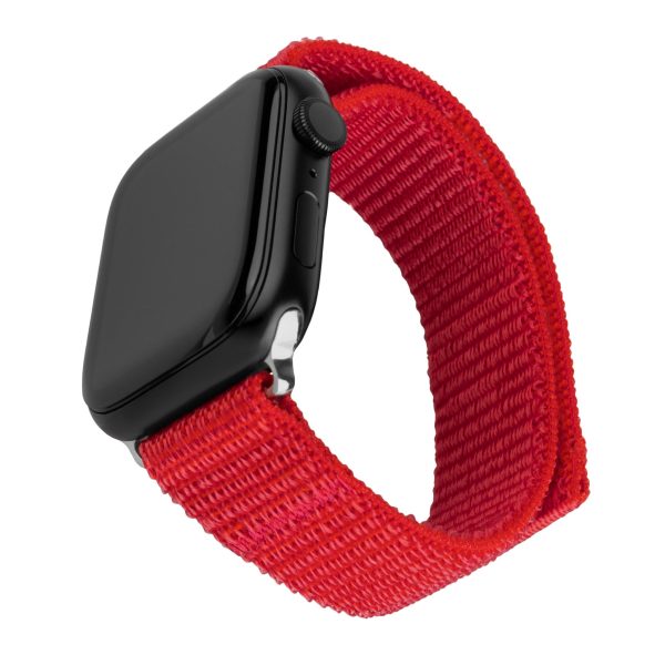 Apple Watch (38 40 SE 41 42mm) Fixed Nylon Rem - Rød Online Hot Sale