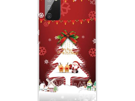 Samsung Galaxy A03s Fleksibelt Plast Julecover - Merry Christmas - Juletræ & Snefnug Hot on Sale