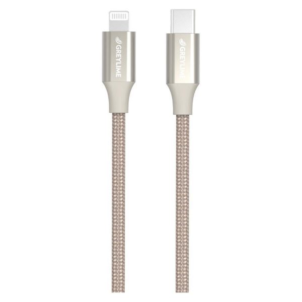 GreyLime 18W Braided USB-C til Lightning Kabel 1 m. - Beige Online