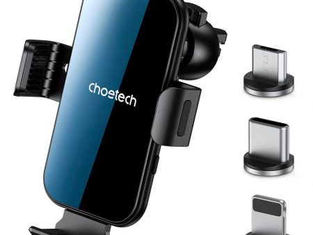 Choetech T201-F Mobilholder til Ventilationsanlæg m. Trådløs Opladning Qi - Max Mobil: 55 - 125mm - Sort Sale