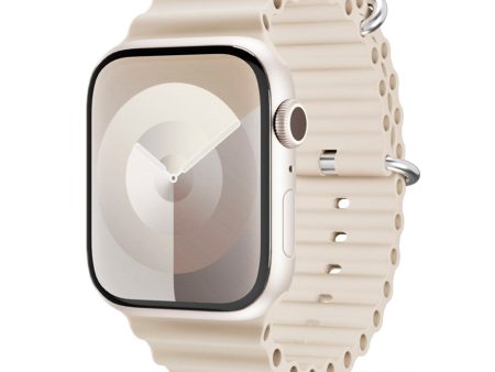 Apple Watch (38 40 SE 41 42mm) Epico Ocean Silikone Rem - Cremehvid For Discount