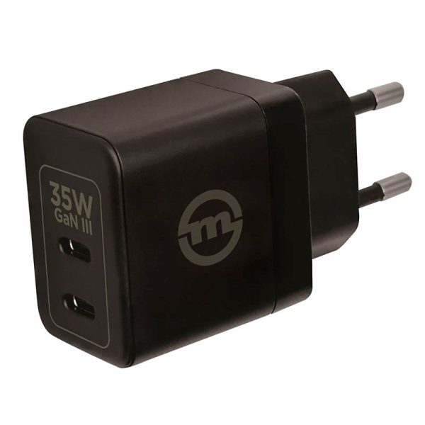 Mobile Origin Super Charger 35W GaN Vægoplader m. 2x USB-C - Sort For Cheap