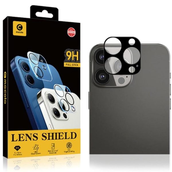 iPhone 13 Pro MOCOLO Beskyttelsesglas til Kameralinse - Case Friendly - Sort Cheap