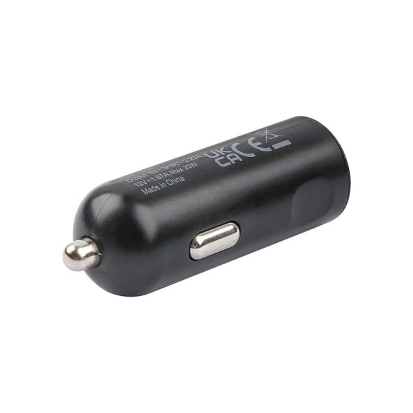 Deltaco PD (Power Delivery) 20W Biloplader m. USB-C Kabel - Sort For Discount