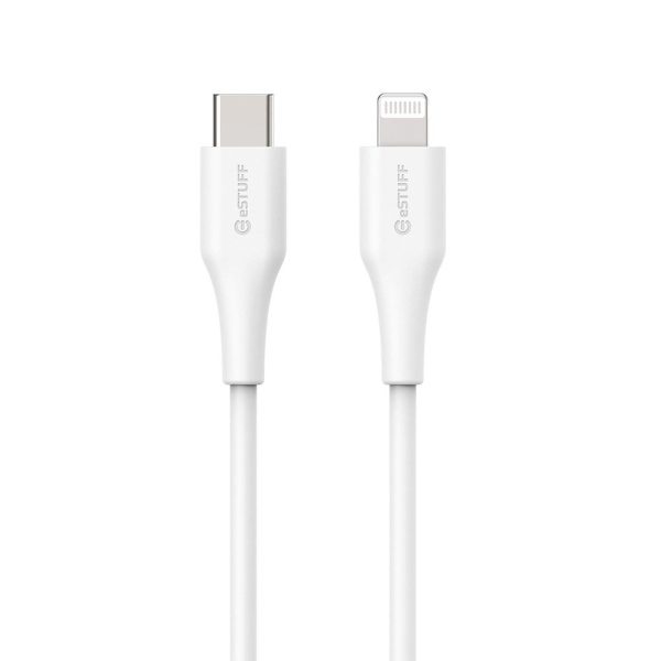 eSTUFF INFINITE MFI USB-C til Lightning Kabel 1 m - 12W - 100% Genbrugsplastik - Hvid Online Sale