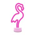 Forever Light LED Neon Dekoration m. Fod - Lyserødt Lys m. Flamingo For Sale