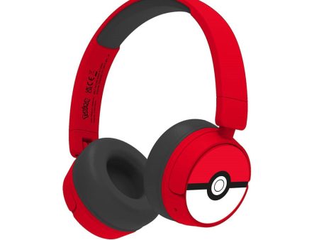 Trådløst Børne Headset On-Ear 85-95dB - Pokemon - Rød   Hvid Online Sale