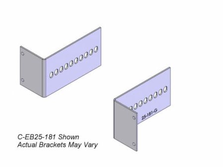 Havis C-EB25-062 - 2-Piece Equipment Mounting Bracket, 2.5-in Mounting Space, 0.62-in Bend Discount